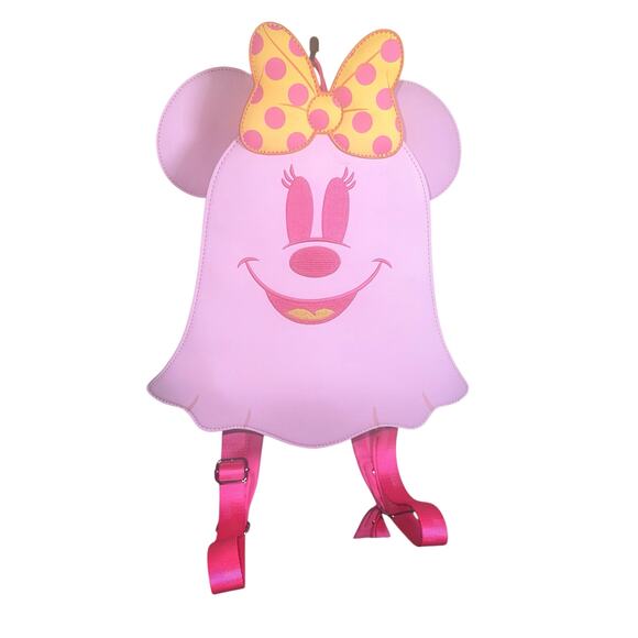 Loungefly Disney Ghost Minnie Mouse Pastel Glow Mini Backpack pink - Picture 2 of 8